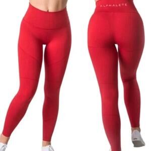 Alphalete Athletics Women's Size XS Formula Red Revival R6 Leggings